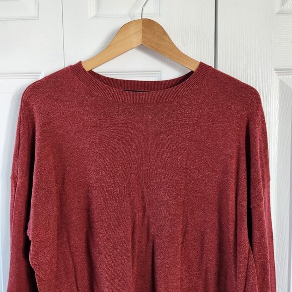 Trouve Red Long Sleeve Pullover Sweater - Picture 6 of 7